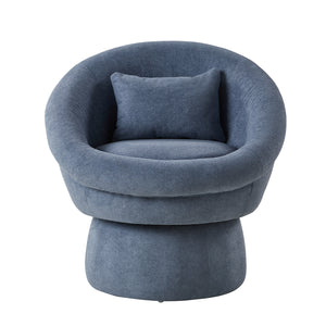 Lucy Swivel Barrel Chair in Blue