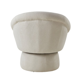 Lucy Swivel Barrel Chair in Ivory