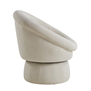 Lucy Swivel Barrel Chair in Ivory