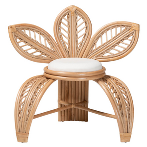 Bali & Pari Gresham Rattan Leaf Accent Chair