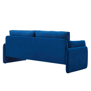 Indicate Performance Velvet Sofa in Blue