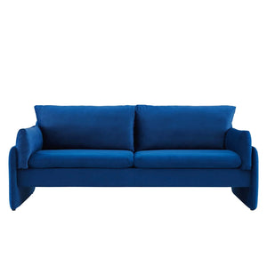 Indicate Performance Velvet Sofa in Blue