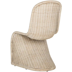 Tana Set of 2 Wicker Side Chairs in Natural White Wash