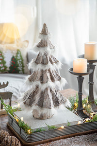 20" Glittered Pine Tree Decor