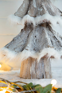 20" Glittered Pine Tree Decor