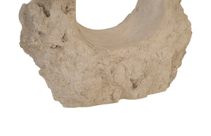 Colossal 97" Double-Hole Roman Stone Sculpture