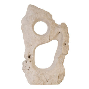 Colossal 97" Double-Hole Roman Stone Sculpture