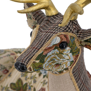 Spirit Sitting Patchwork Deer in Vintage Floral