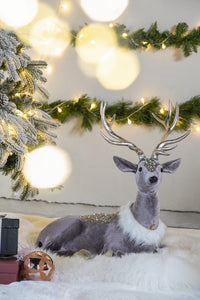 Spirit Sitting Deer in Wisteria Velvet