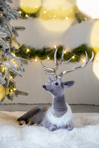 Spirit Sitting Deer in Wisteria Velvet