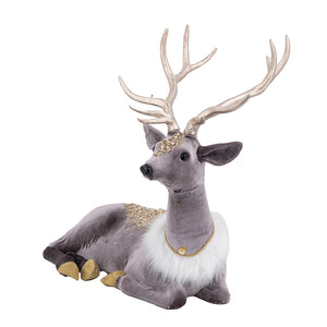 Spirit Sitting Deer in Wisteria Velvet