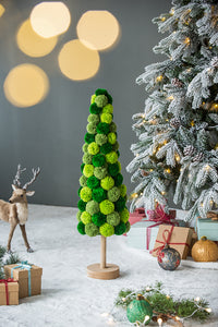 31.5" Green Pom Pom Tree