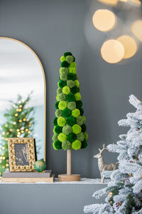 31.5" Green Pom Pom Tree