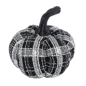 Set of 2 Plaid Knit Pumpkin