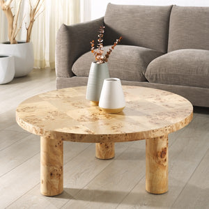 36" Everbella Burled Mappa Coffee Table