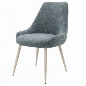 Laela Set of 2 Side Chairs in Light Blue Boucle