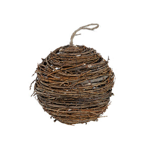 Set of 4 Natural Twig Ball Ornament