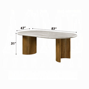 Darcy Oval Marble Dining Table