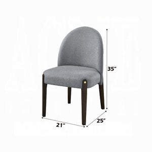 Set of 2 Clayten Side Chair in Grey