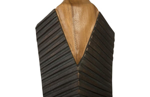 72" Vested Male Sculpture in Natural