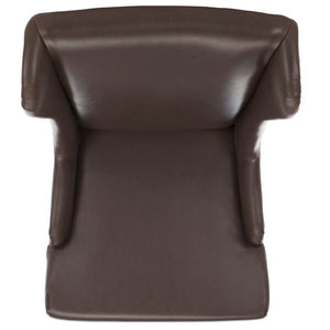 Becall 20'' H Leather Dining Chair in Antique Brown