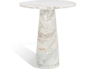 Valentia Tall Round Marble Accent Table