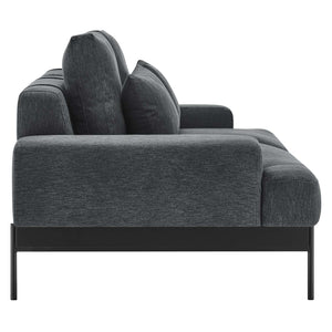 Proximity Upholstered Fabric Sofa in Charcoal